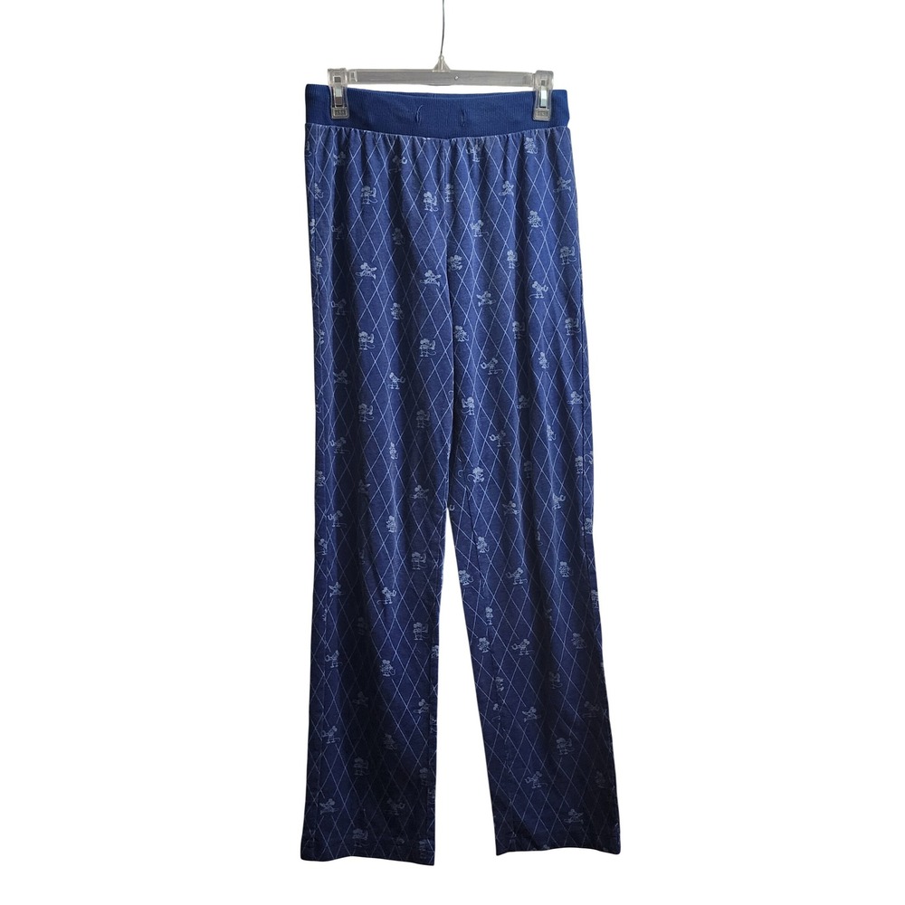 Disney Store Kids Blue Mickey Mouse All Over Print Pajama‎ Sleep Pants Size S